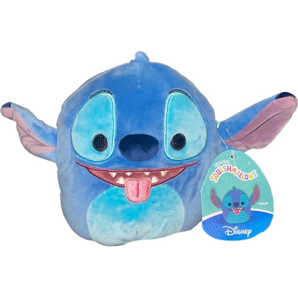NWT Disney Stitch Squishmallow with tongue out 👅7" Lilo & Stitch Plush